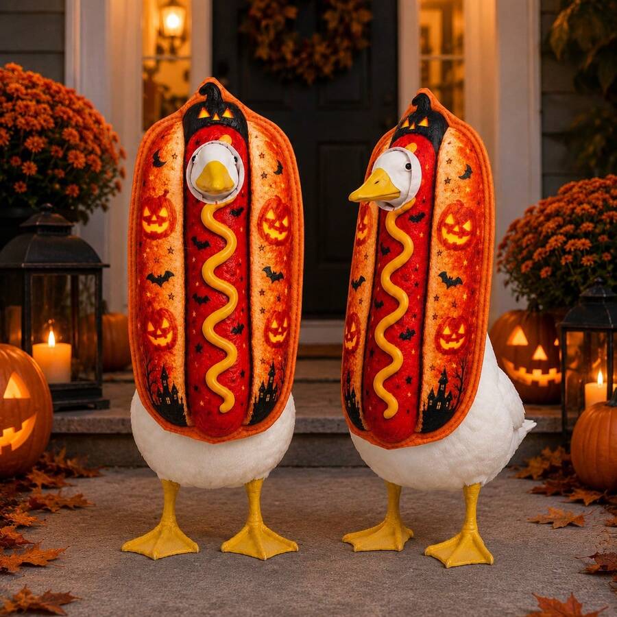 Hallowin kostim u obliku hot dog-a
