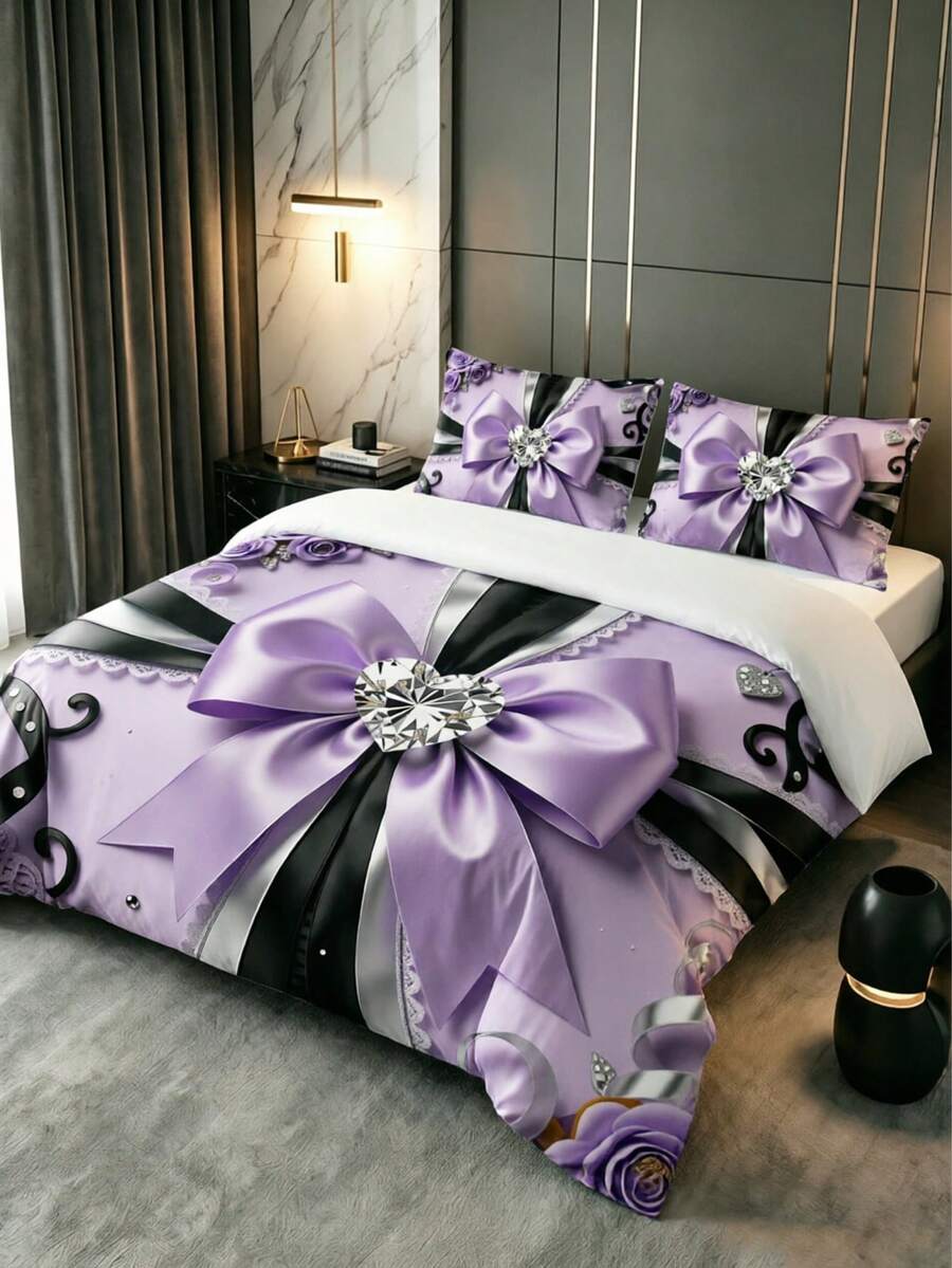 Set posteljine od 3 komada sa YK2 roze printom mašne