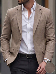 Muški slim-fit blejzer sa džepovima, smart casual, formalni