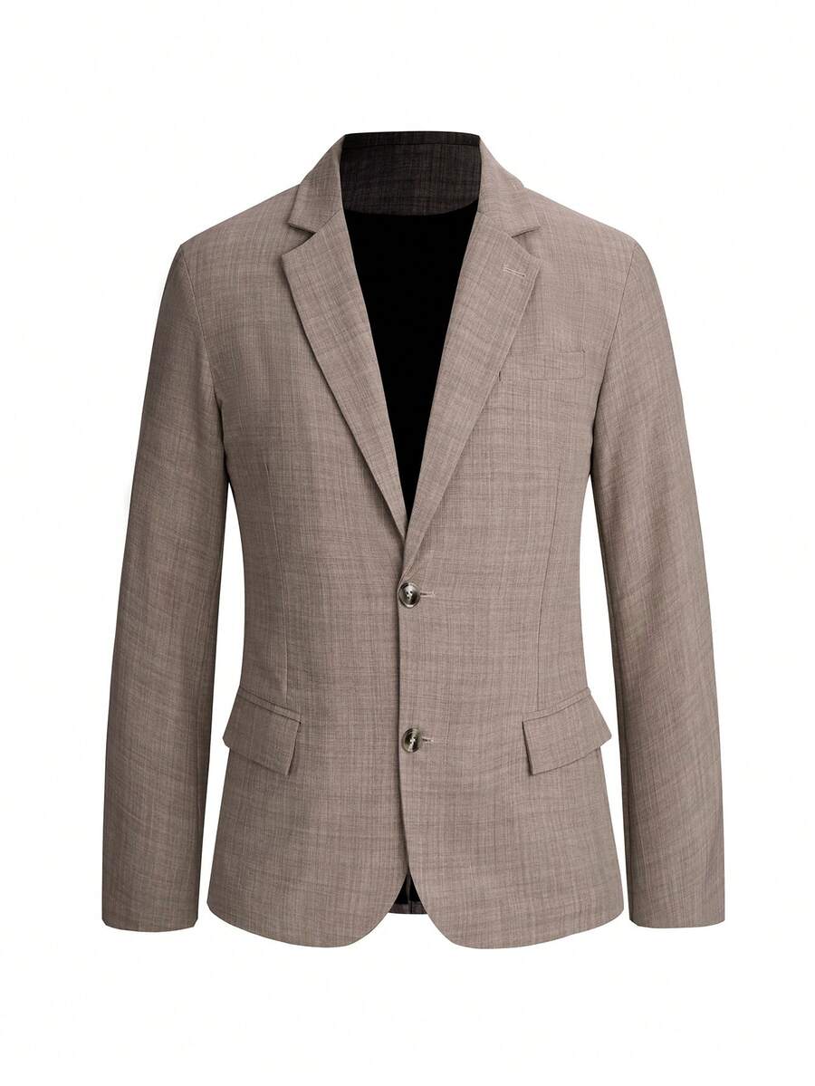 Muški slim-fit blejzer sa džepovima, smart casual, formalni