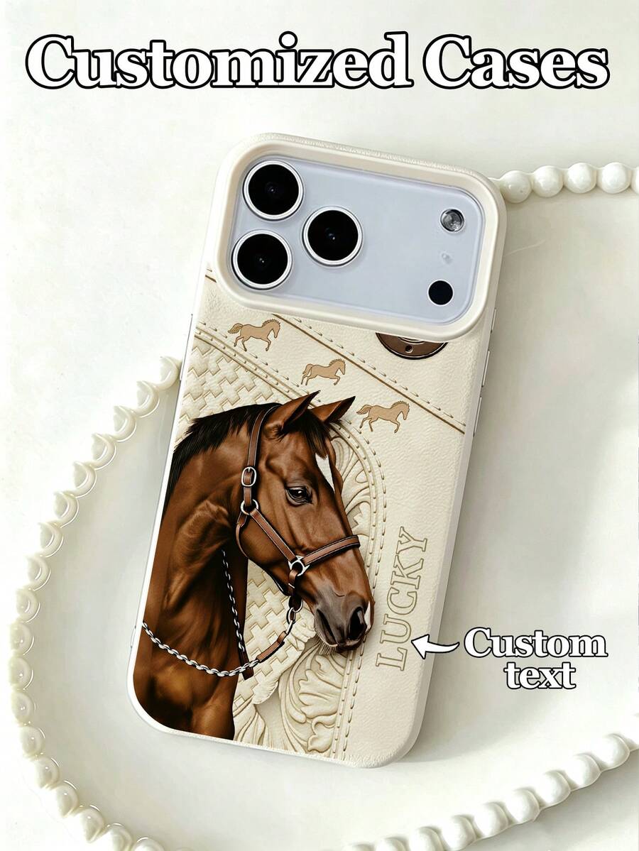 Futrola za telefon sa dizajnom  konja, kompatibilna sa 17 Pro Max/17 Air/16E/16 Pro Max/15/14 Plus/13/12/11, S24/20 Ultra/A52S/A31 A21S/A13/A05S, Note 13 Pro Plus/Note 10/Note 12C/Note 13C,