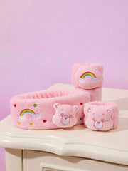 Care Bears 1 set roze plišana traka za kosu i traka za zglob sa crtanim medvedom
