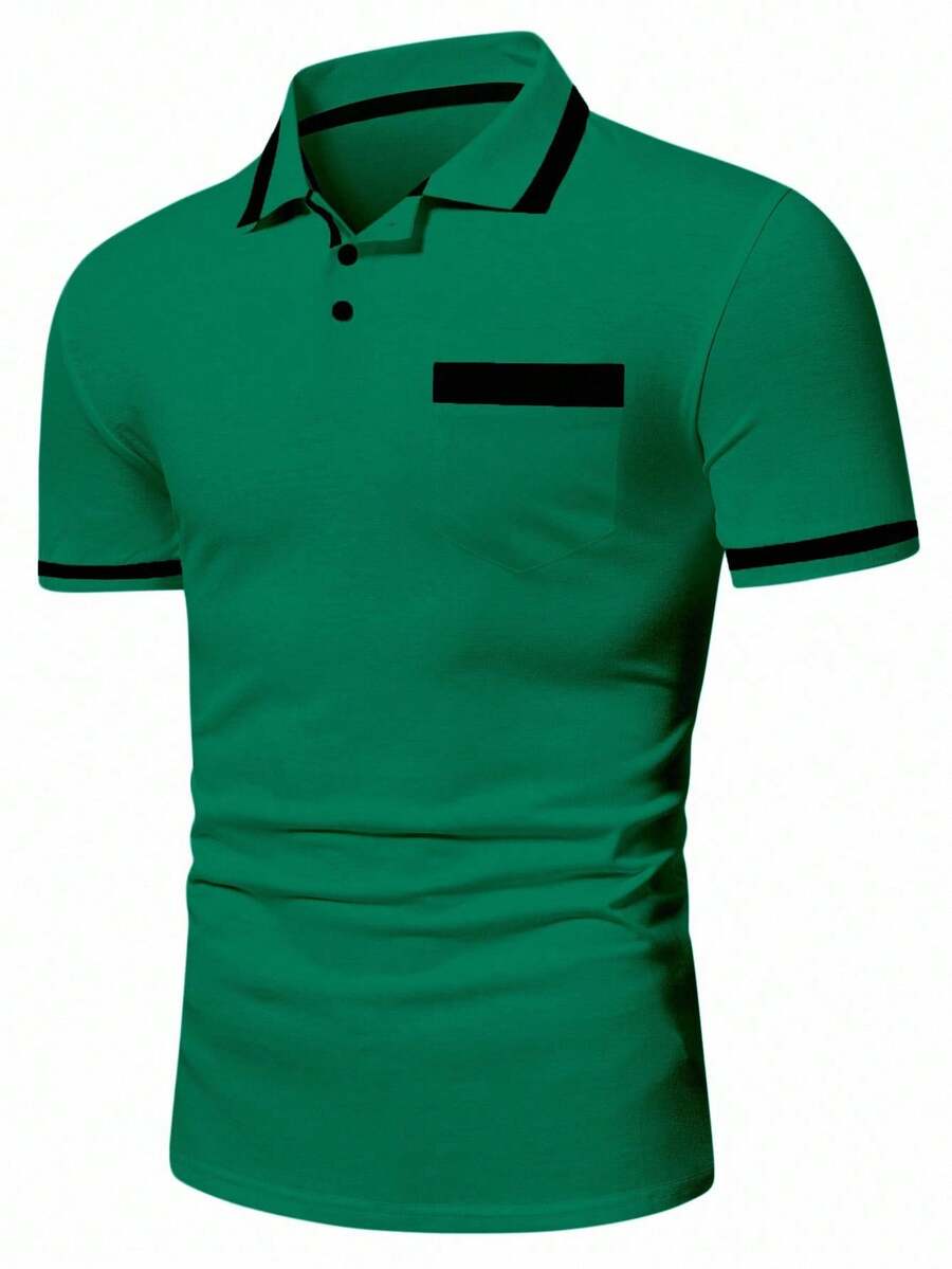 Muška formalna polo majica od pamuka sa kontrastnim detaljima