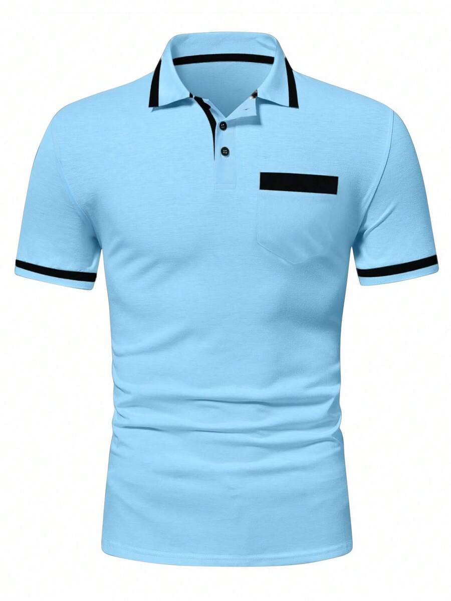 Muška formalna polo majica od pamuka sa kontrastnim detaljima
