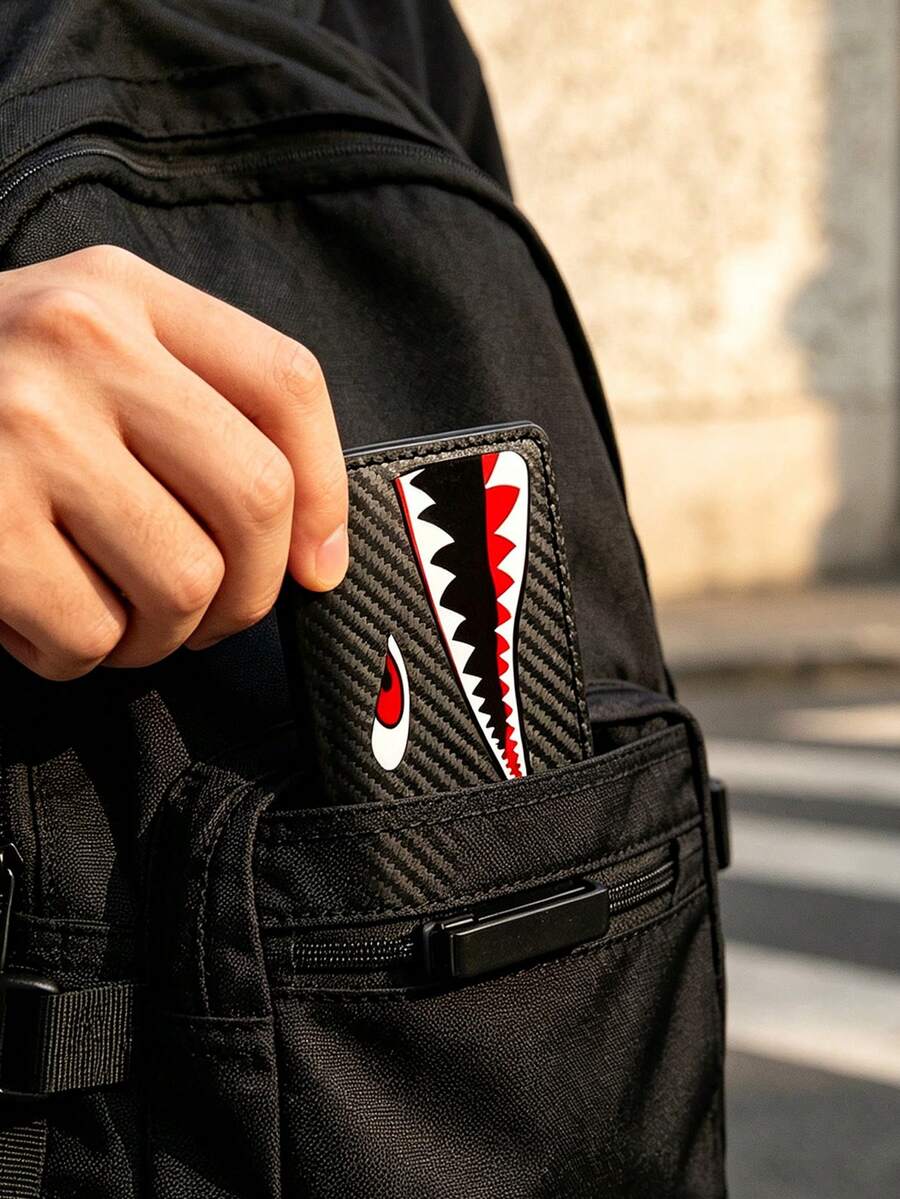 Muški novčanik sa shark uzorkom za tinejdžere, držač za ID kartice
