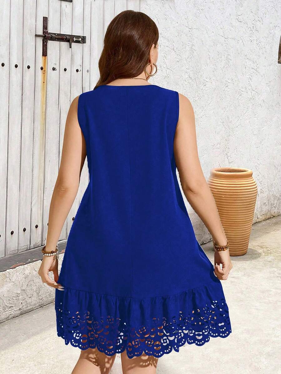 Ženska ležerna haljina , plus size, letnja, elegantna, bez rukava