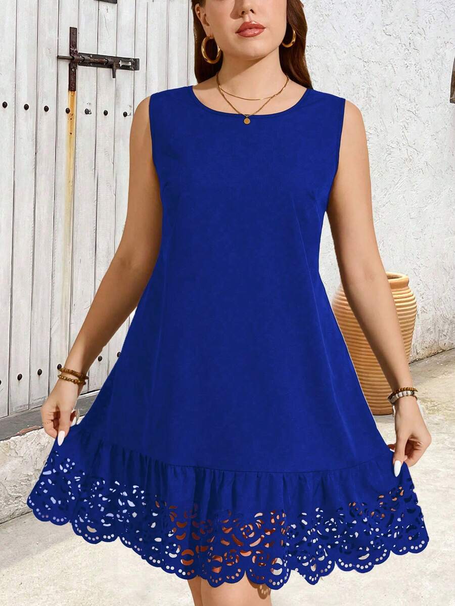 Ženska ležerna haljina , plus size, letnja, elegantna, bez rukava