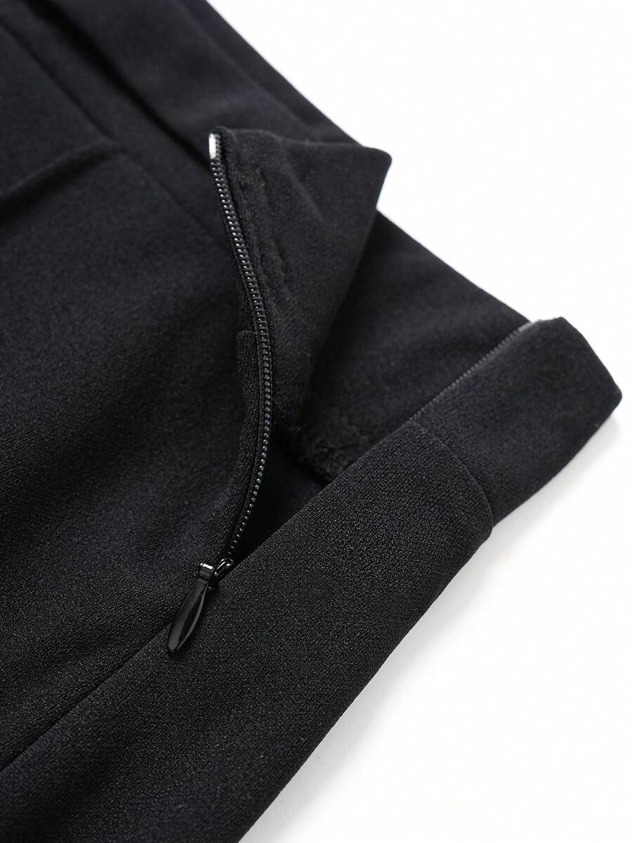 Ženske jednobojne pantalone sa visokim strukom