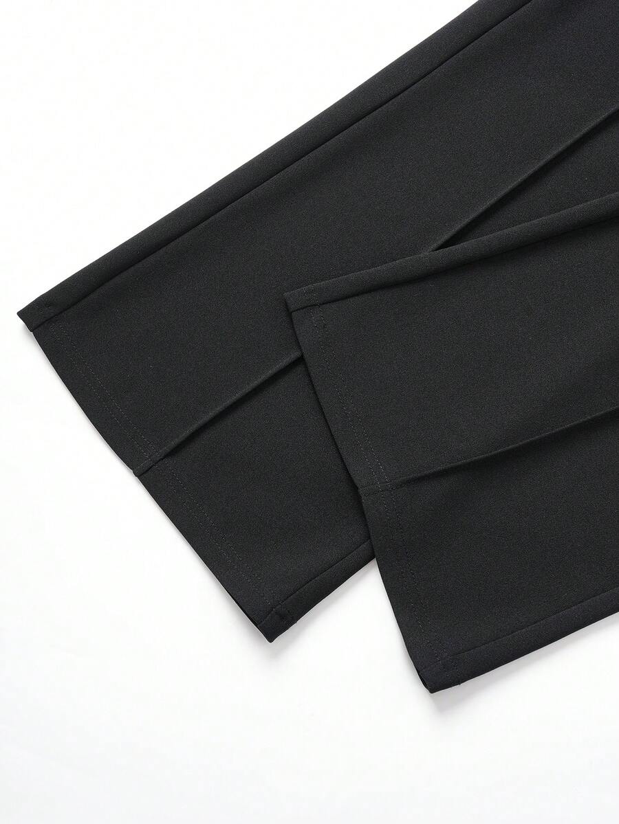 Ženske jednobojne pantalone sa visokim strukom