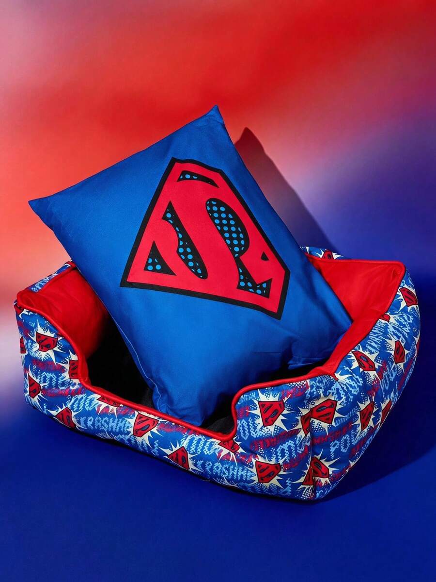 SUPERMAN  štampani jastučić za ljubimce, odvojiv i periv