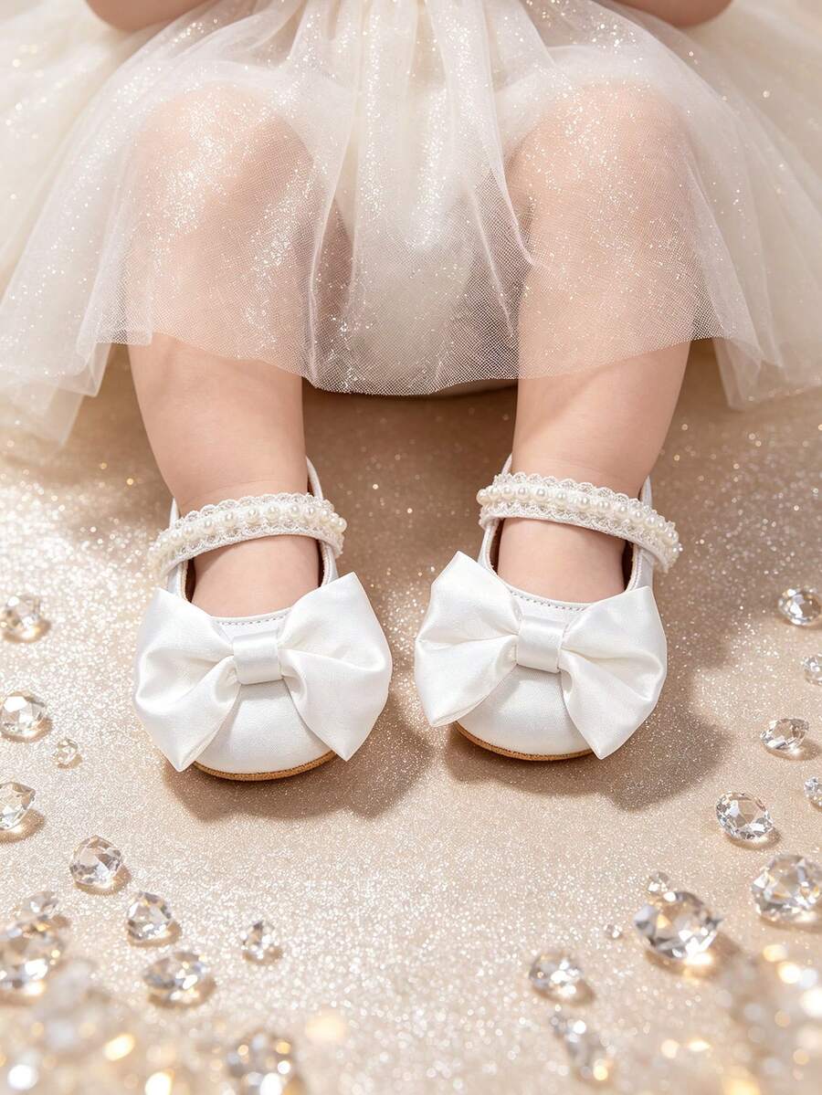 Meke cipele za bebe devojčice, Mary Jane sa mašnom