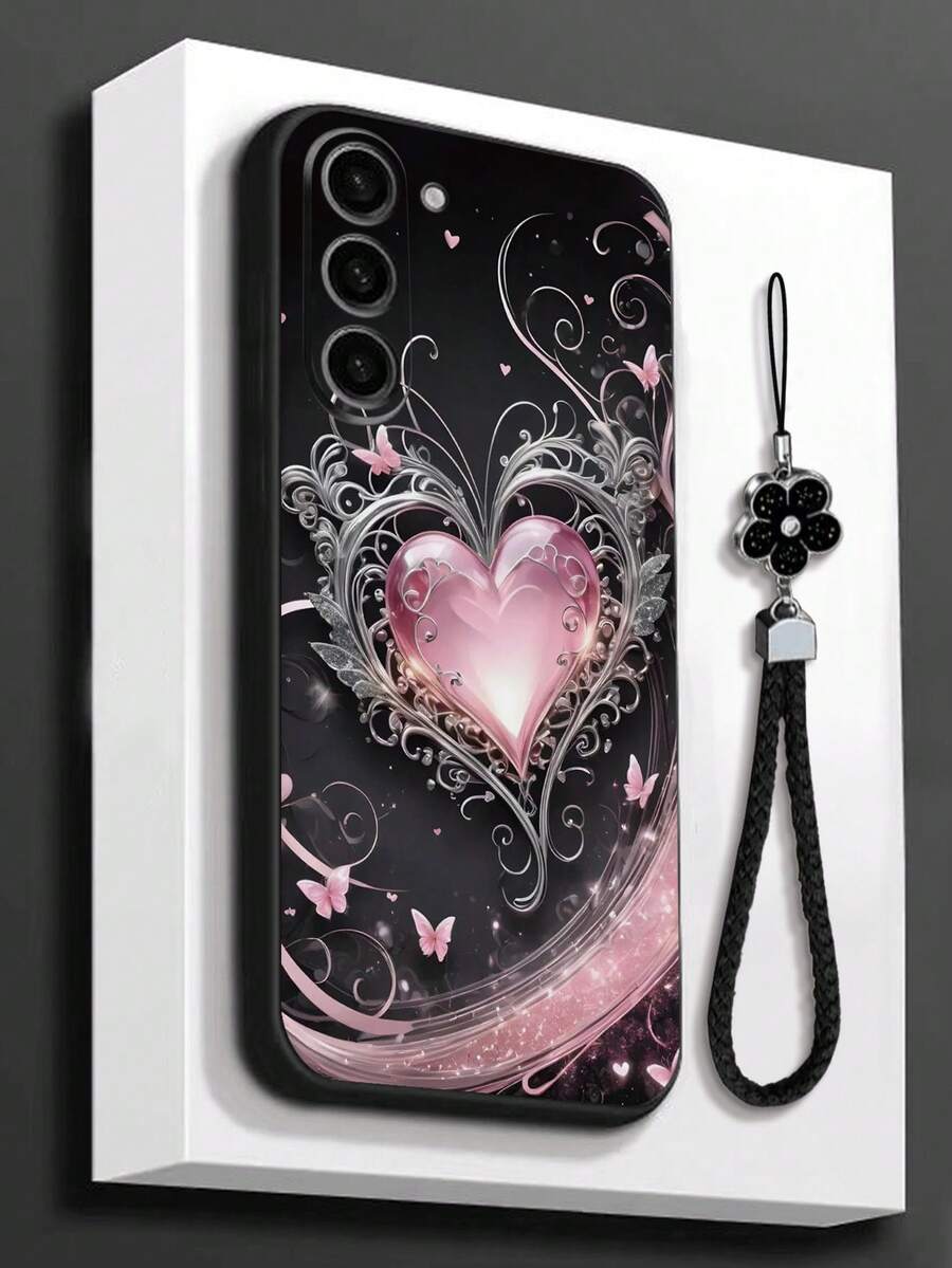 Metalna futrola za telefon sa legurom u obliku srca, kompatibilna sa Samsung S23, S24, S25, S24 Plus, S25 Plus, A56 A36 A26 / za A134G A22 A21S A514G A52