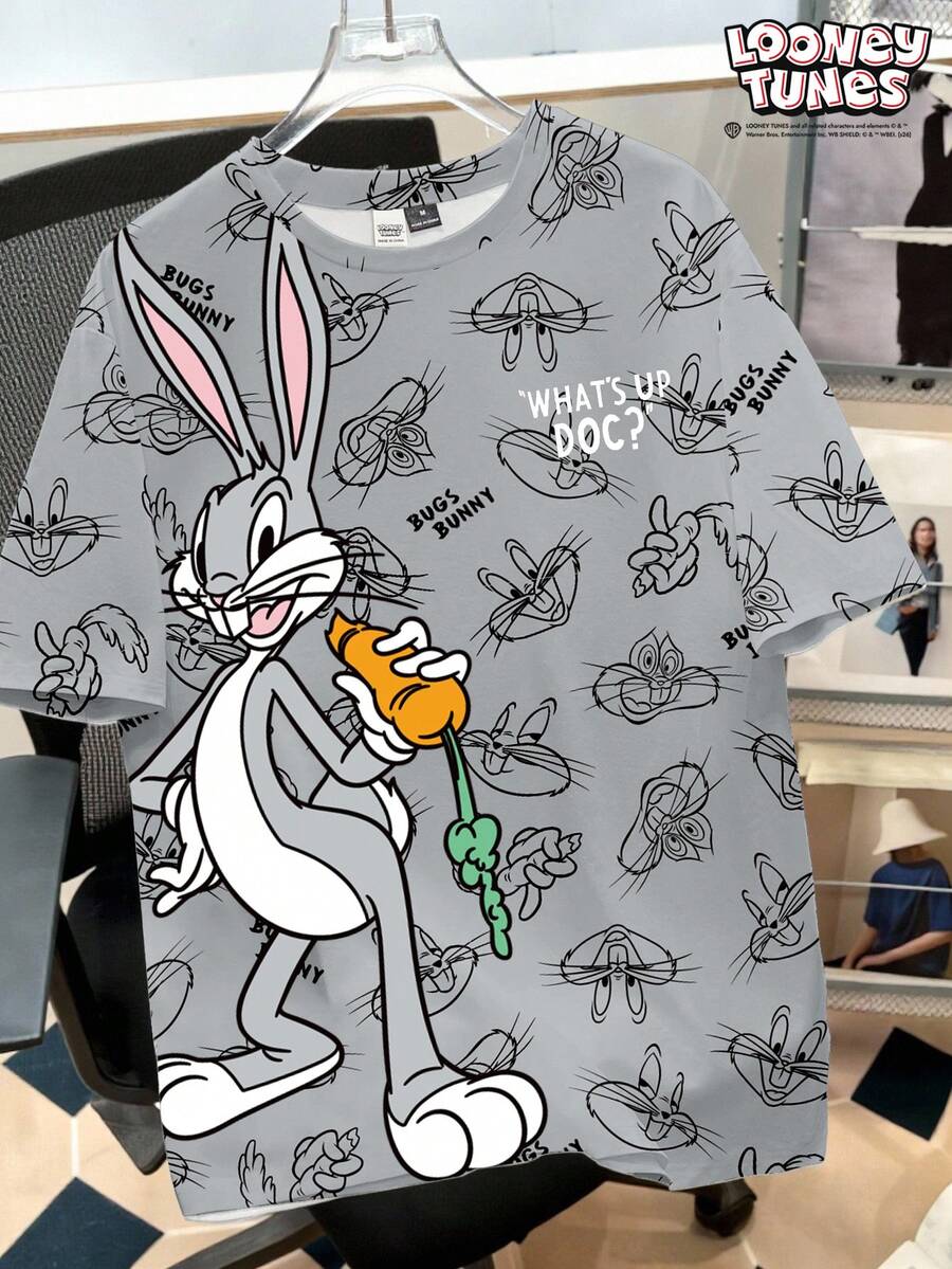 LOONEY TUNES Muška ležerna streetwear majica kratkih rukava sa crtanim printom
