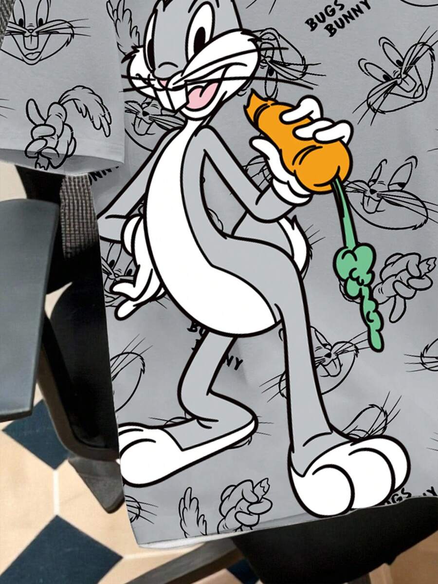 LOONEY TUNES Muška ležerna streetwear majica kratkih rukava sa crtanim printom