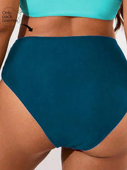 Ženske plus size višebojne patchwork donje gaćice za bikini visokog struka