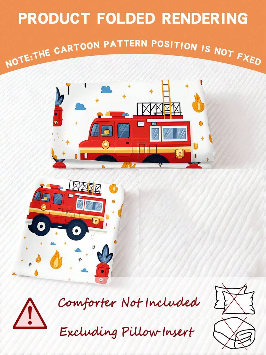 Set za posteljinu sa jorganom  plavi print Monster Truck