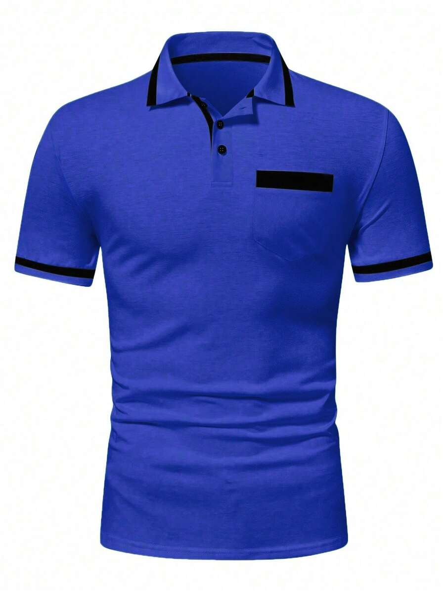 Muška formalna polo majica od pamuka sa kontrastnim detaljima