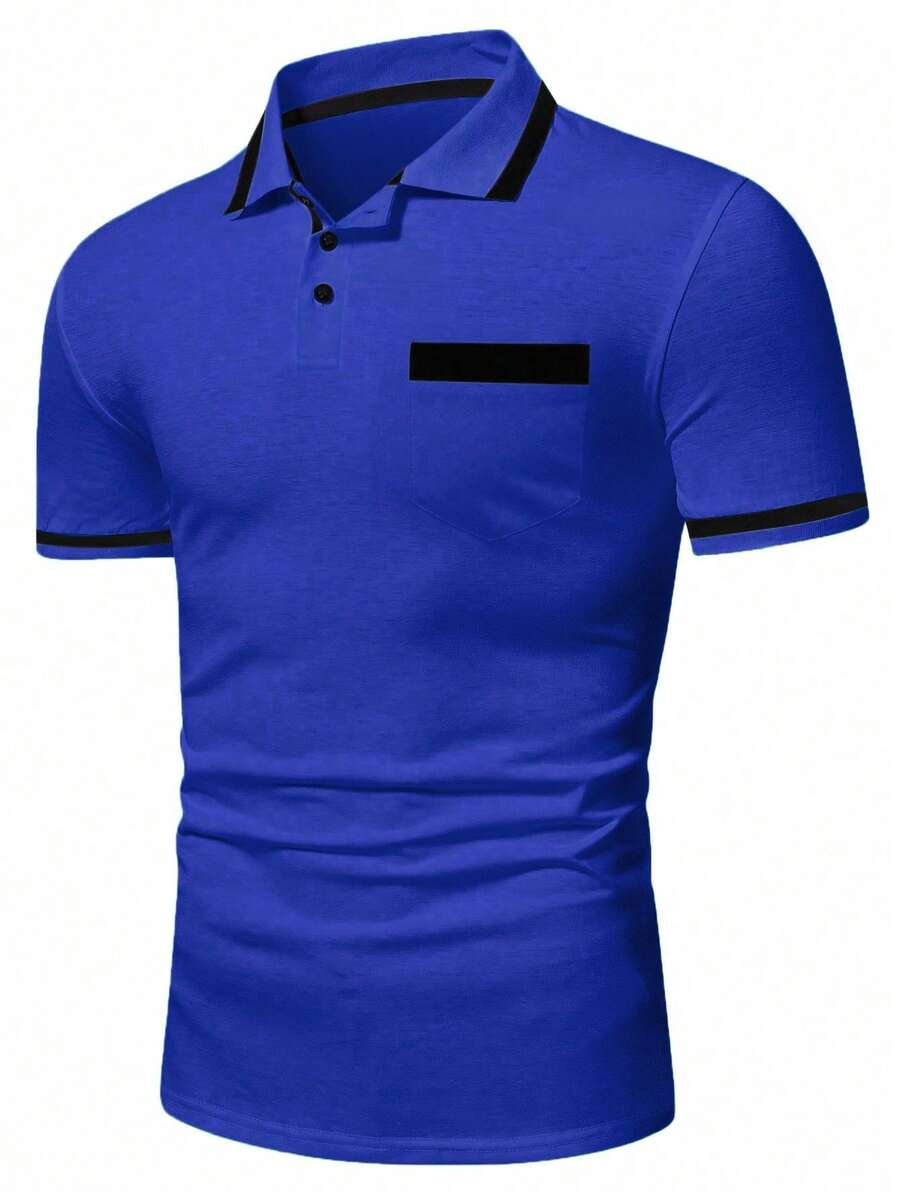 Muška formalna polo majica od pamuka sa kontrastnim detaljima