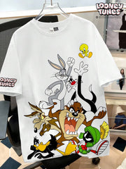 LOONEY TUNES Muška ležerna streetwear majica kratkih rukava sa crtanim printom