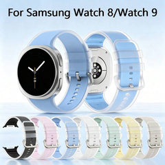Prozirna silikonska narukvica za sat , kompatibilna sa Samsung Galaxy Watch 9 44mm 40mm / Watch 9 Classic 46mm