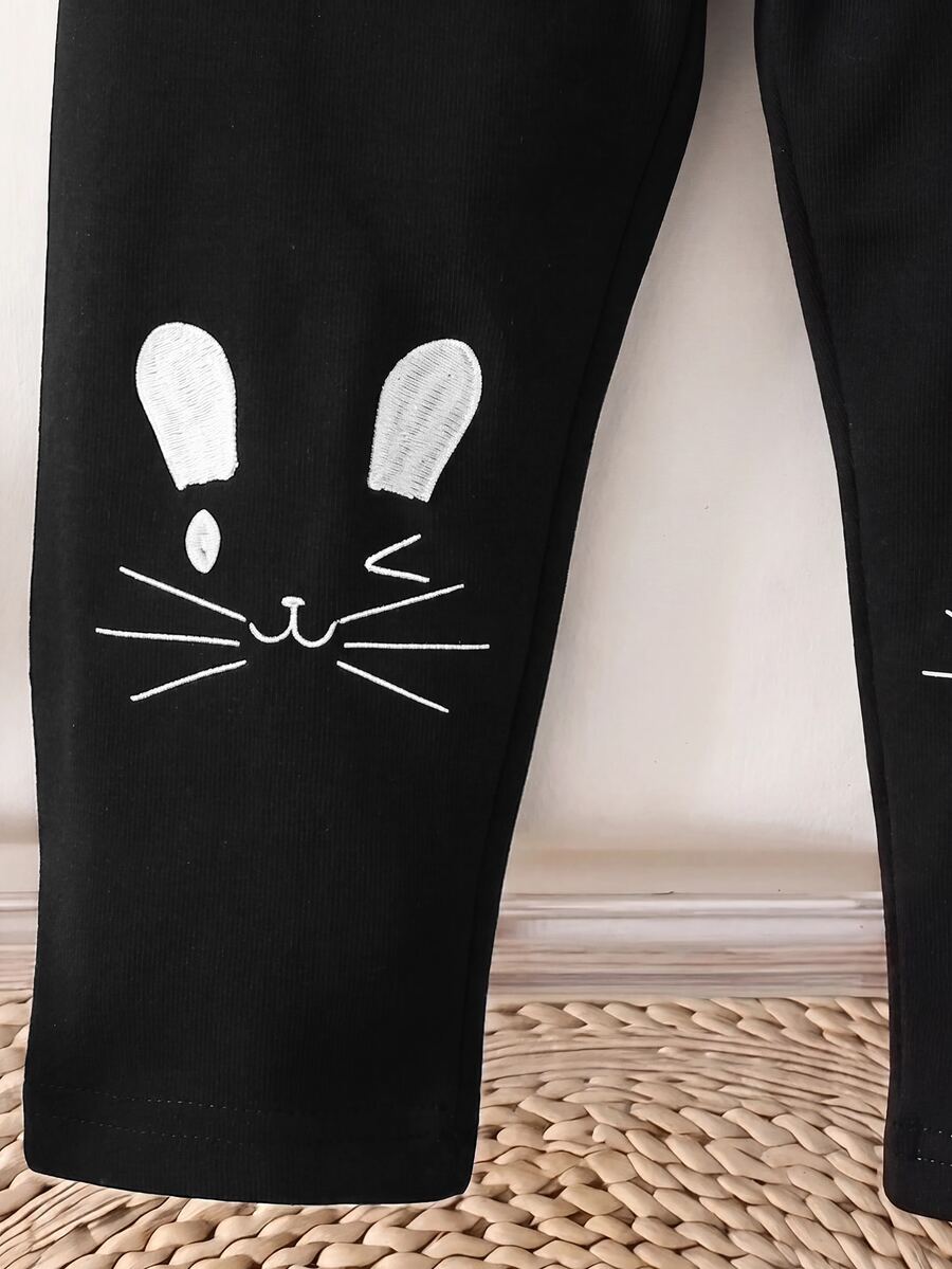 5 komada zimskih pantalona za devojčice sa crtanim vezenim motivima