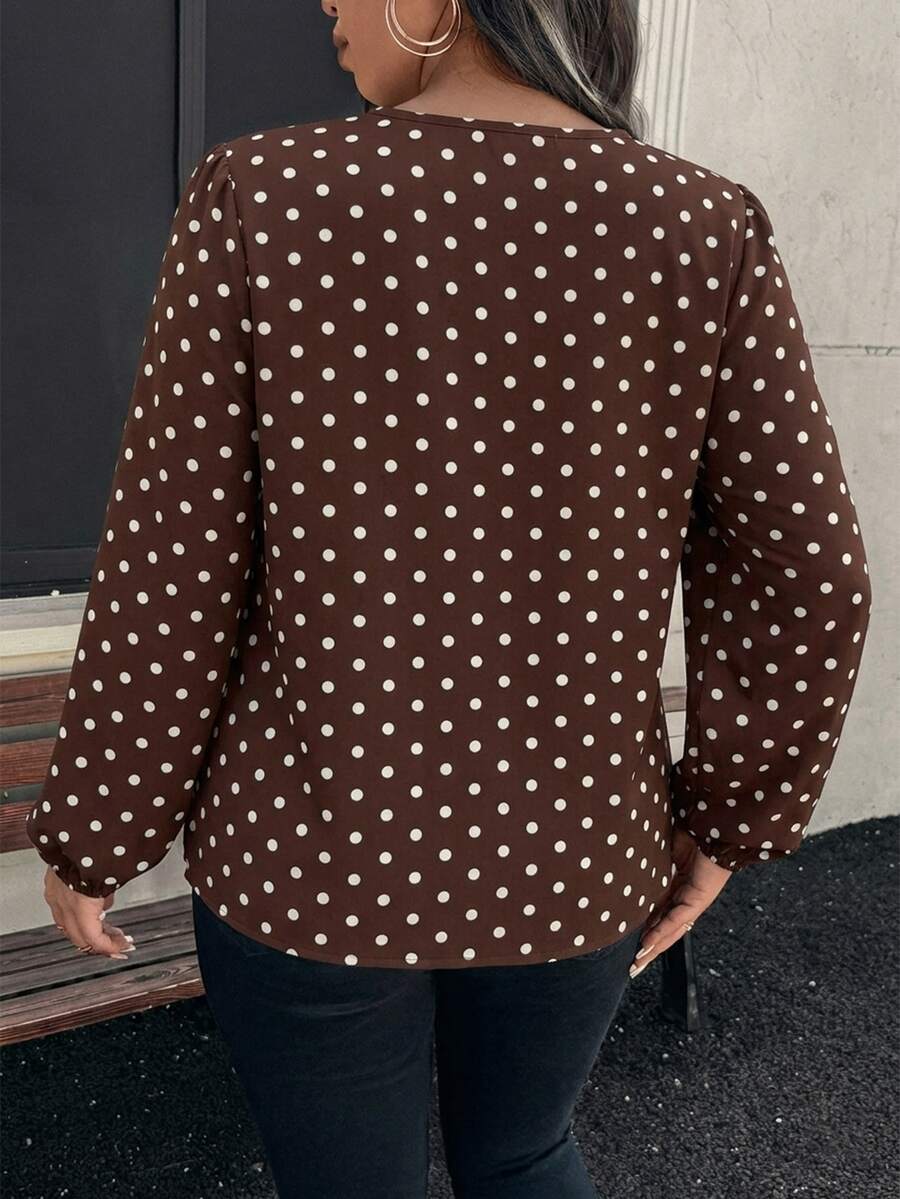 Ženska bluza plus size, elegantna, sa ombre leopard printom, puni dezen