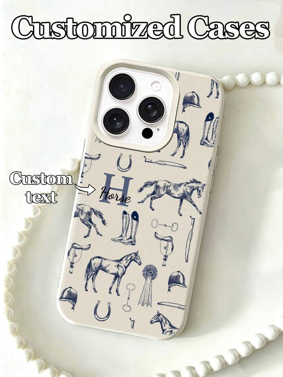Futrola za telefon sa dizajnom  konja, kompatibilna sa 17 Pro Max/17 Air/16E/16 Pro Max/15/14 Plus/13/12/11, S24/20 Ultra/A52S/A31 A21S/A13/A05S, Note 13 Pro Plus/Note 10/Note 12C/Note 13C,