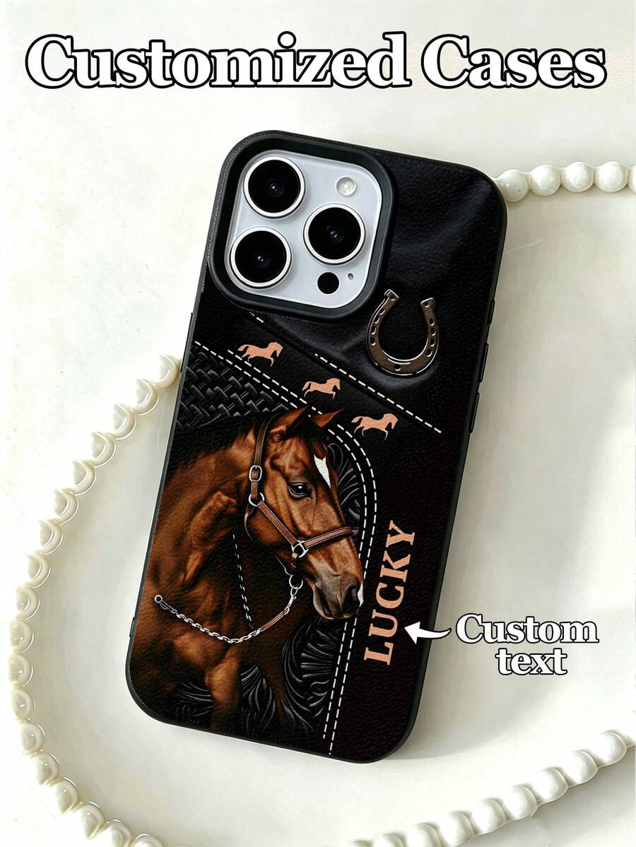 Futrola za telefon sa dizajnom  konja, kompatibilna sa 17 Pro Max/17 Air/16E/16 Pro Max/15/14 Plus/13/12/11, S24/20 Ultra/A52S/A31 A21S/A13/A05S, Note 13 Pro Plus/Note 10/Note 12C/Note 13C,