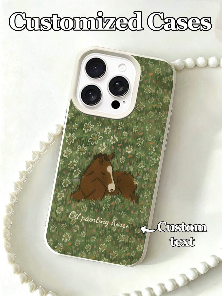 Futrola za telefon sa dizajnom  konja, kompatibilna sa 17 Pro Max/17 Air/16E/16 Pro Max/15/14 Plus/13/12/11, S24/20 Ultra/A52S/A31 A21S/A13/A05S, Note 13 Pro Plus/Note 10/Note 12C/Note 13C,