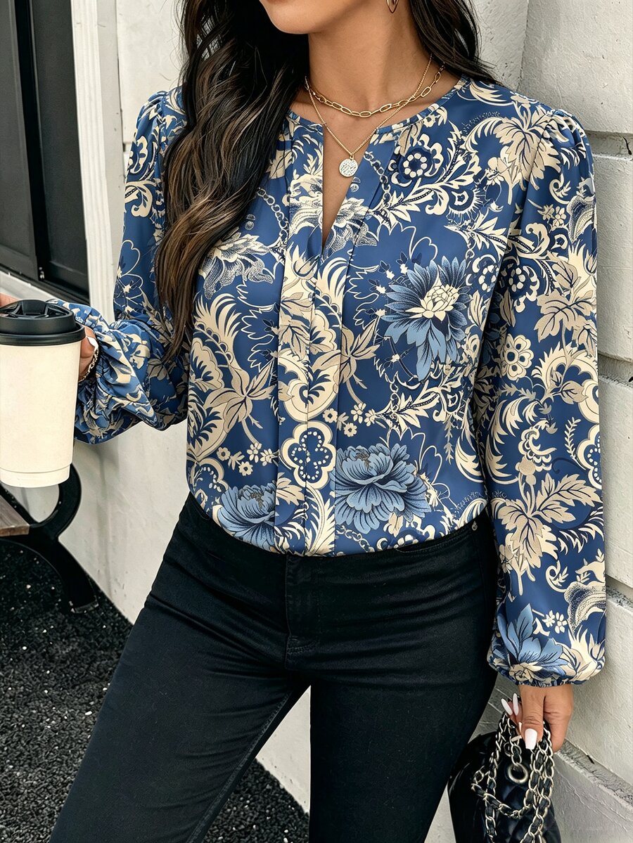 Ženska bluza plus size, elegantna, sa ombre leopard printom, puni dezen