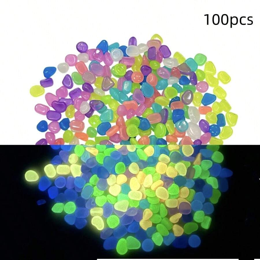 50/100/200 kom fluorescentnih svetlećih šarenih dekorativnih kamenčića