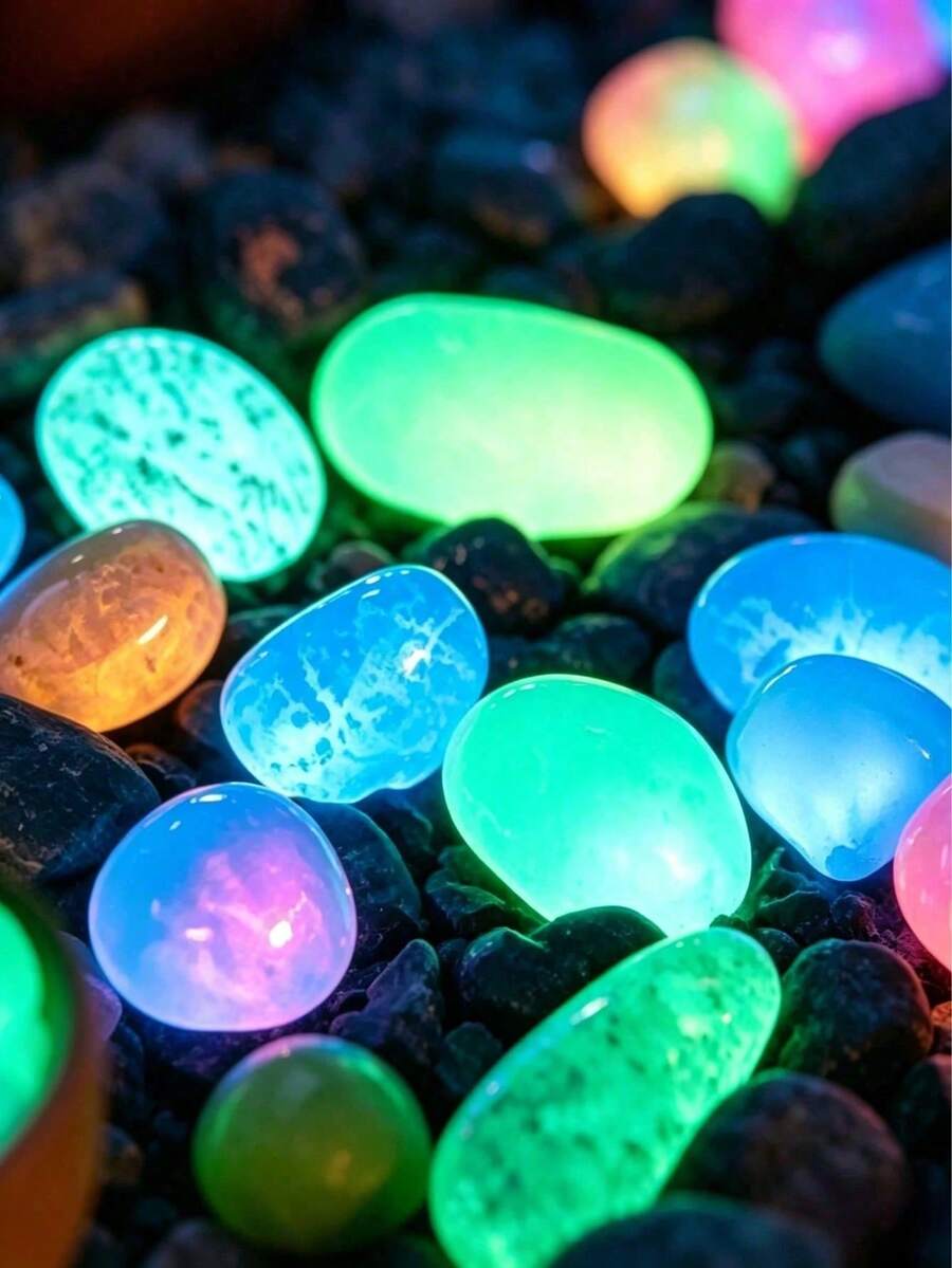 50/100/200 kom fluorescentnih svetlećih šarenih dekorativnih kamenčića