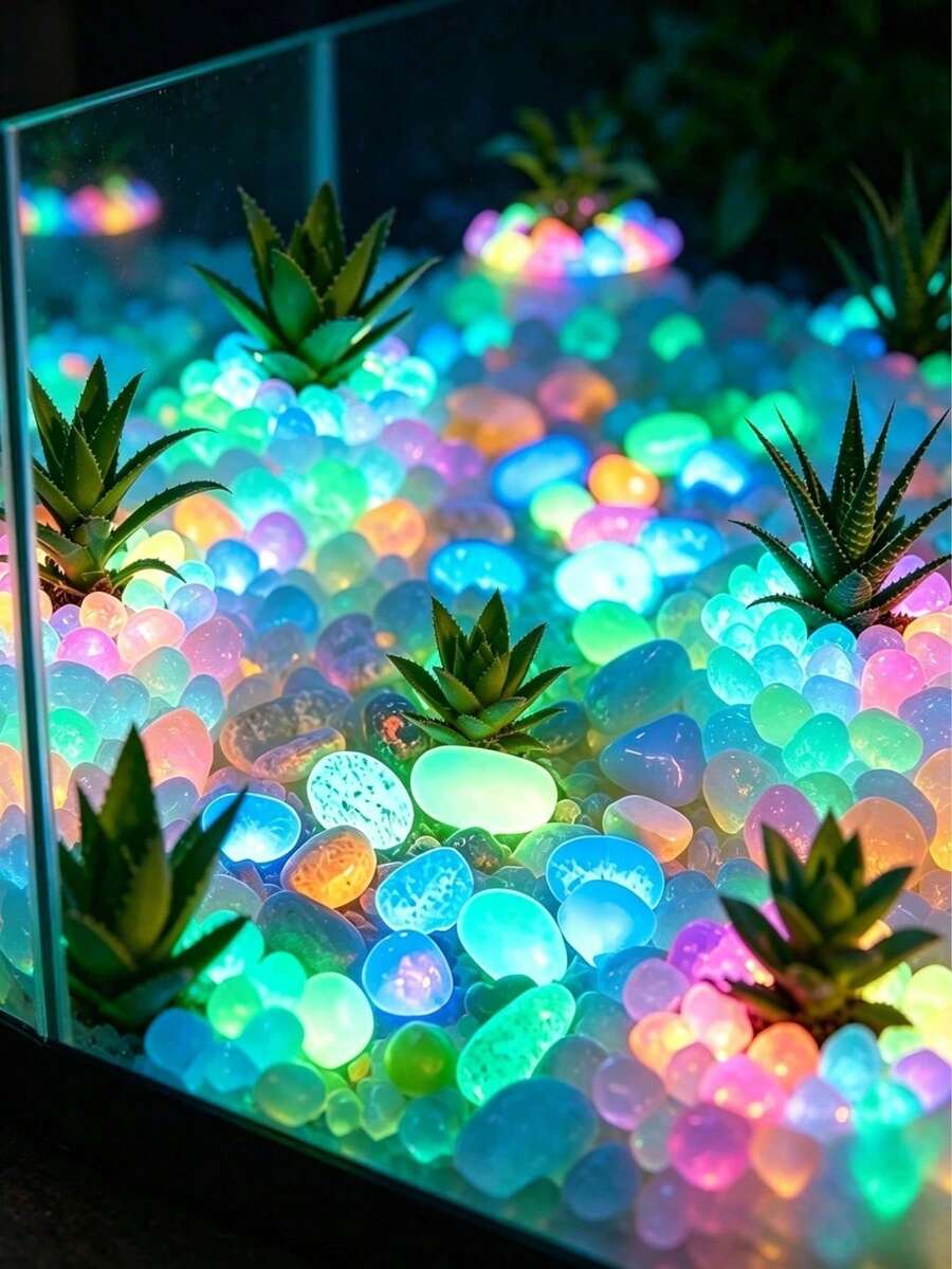 50/100/200 kom fluorescentnih svetlećih šarenih dekorativnih kamenčića