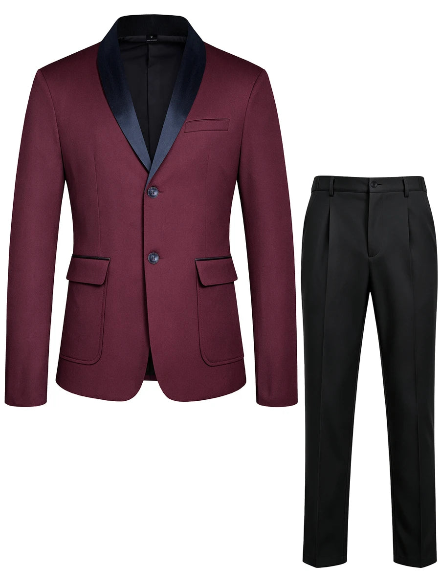 Muški set od sakoa i pantalona, slim fit, klasičan luksuzni stil, formalni, Old Money