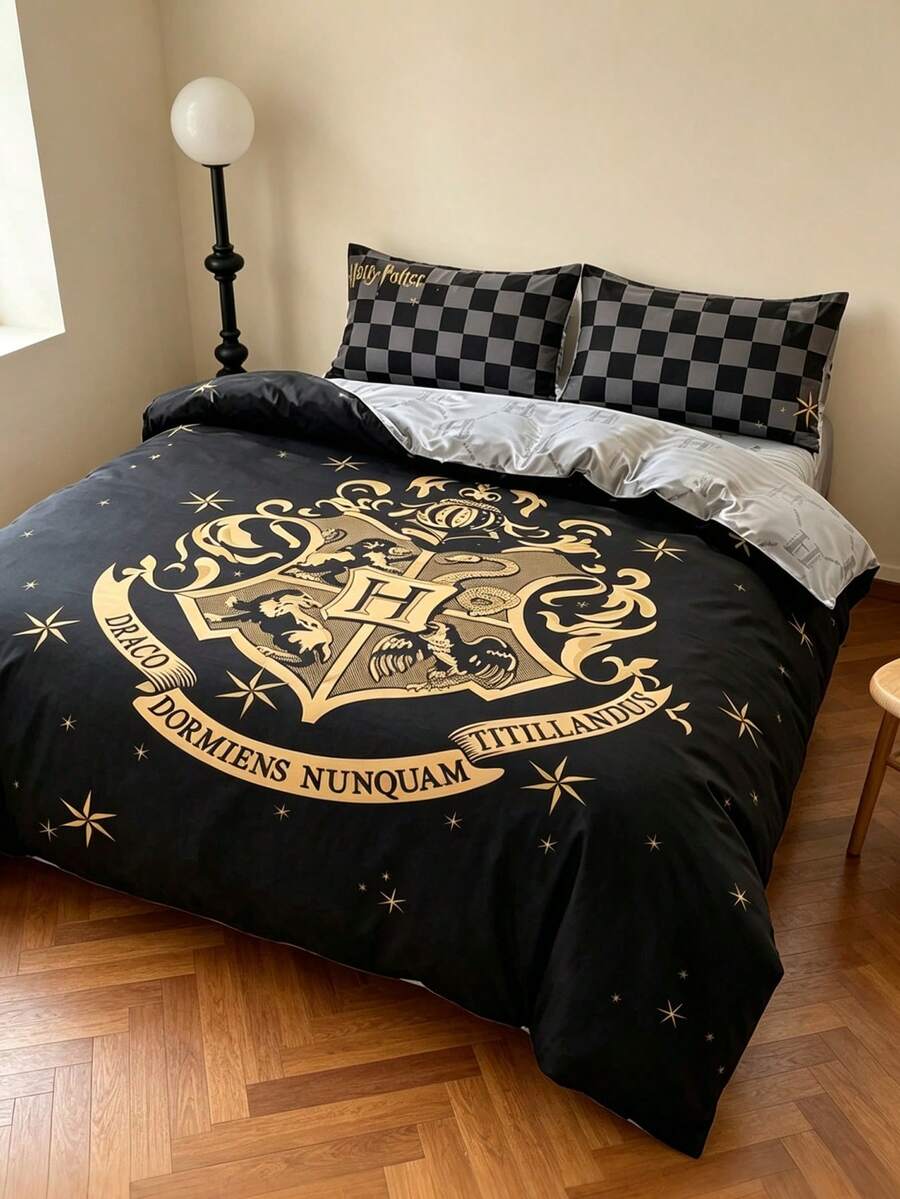 HARRY POTTER Set od 3 komada štampane prekrivke, napravljen od meke, tople i prozračne tkanine