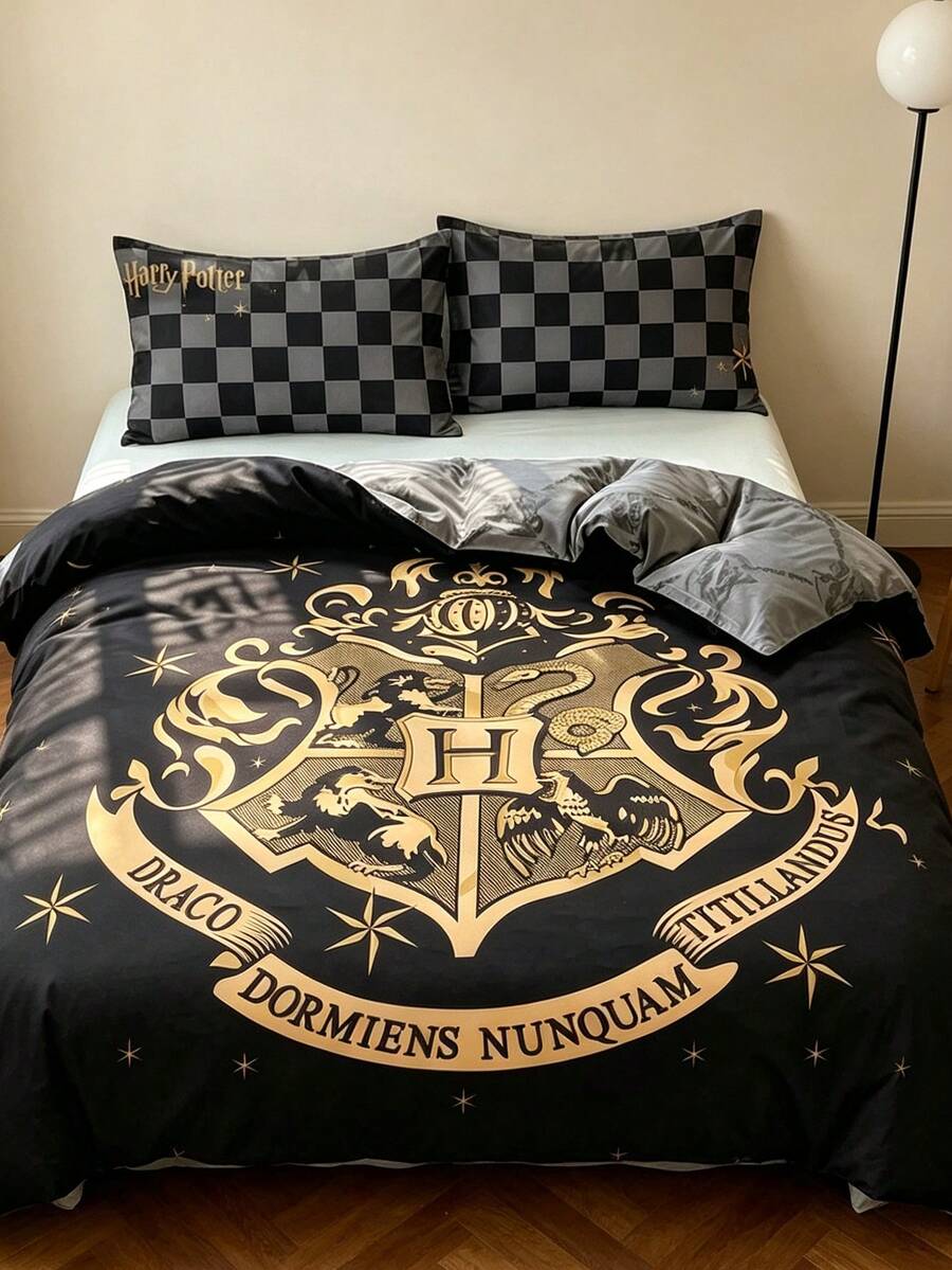 HARRY POTTER Set od 3 komada štampane prekrivke, napravljen od meke, tople i prozračne tkanine