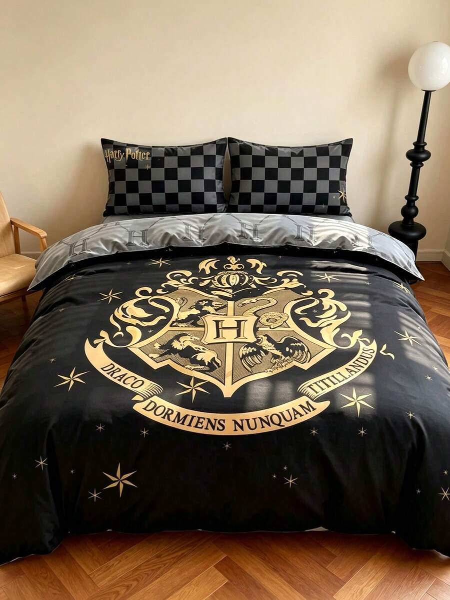 HARRY POTTER Set od 3 komada štampane prekrivke, napravljen od meke, tople i prozračne tkanine