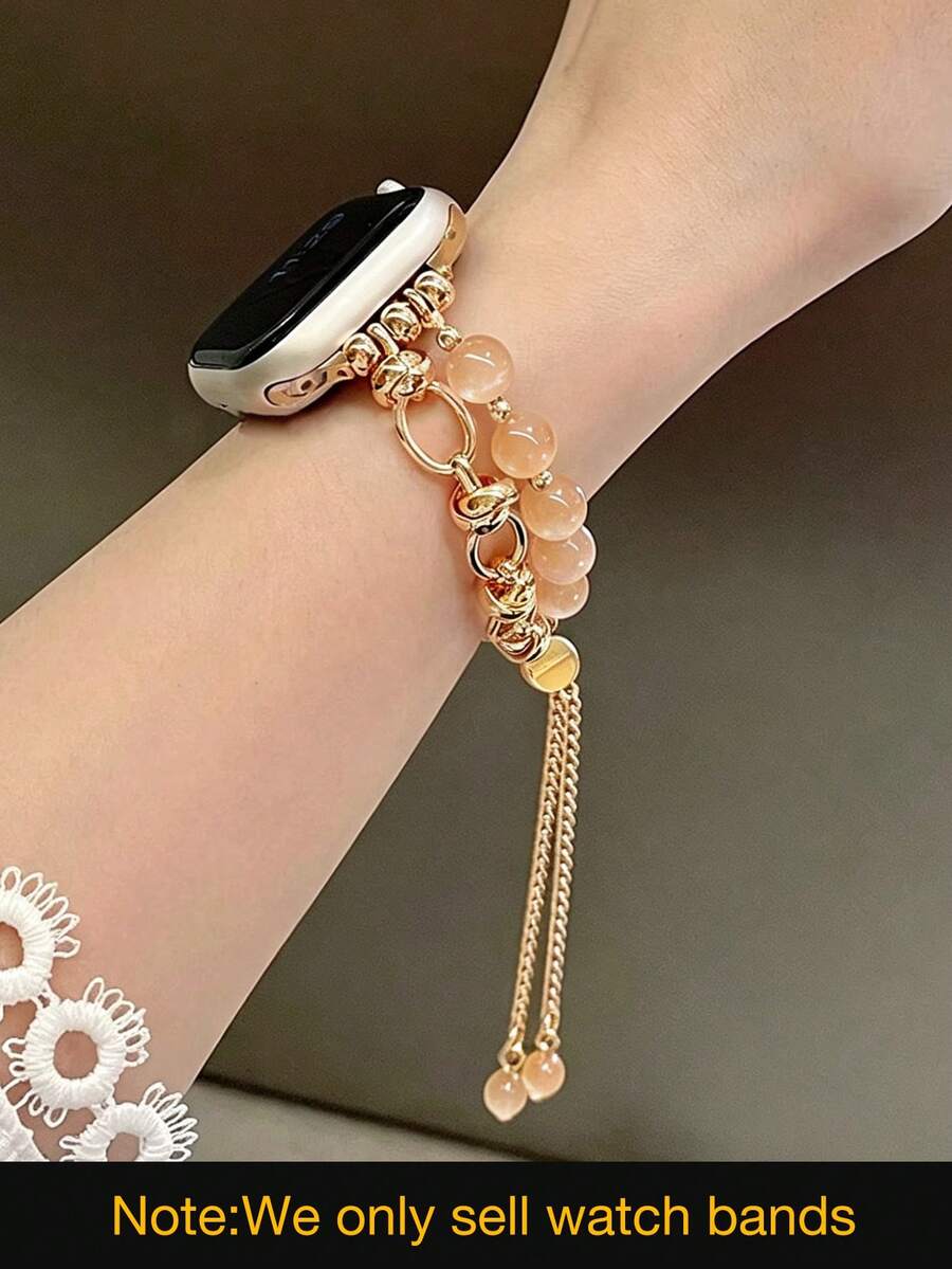 Luksuzna metalna narukvica za sat za žene u zlatnoj boji sa lancem, odgovara za 38/40/41/44/45/49/42/46 mm za Apple Watch S11/SE3/Ultra3/Ultra/SE/SE2/10/9/8/7/6/5/4/3/2/1