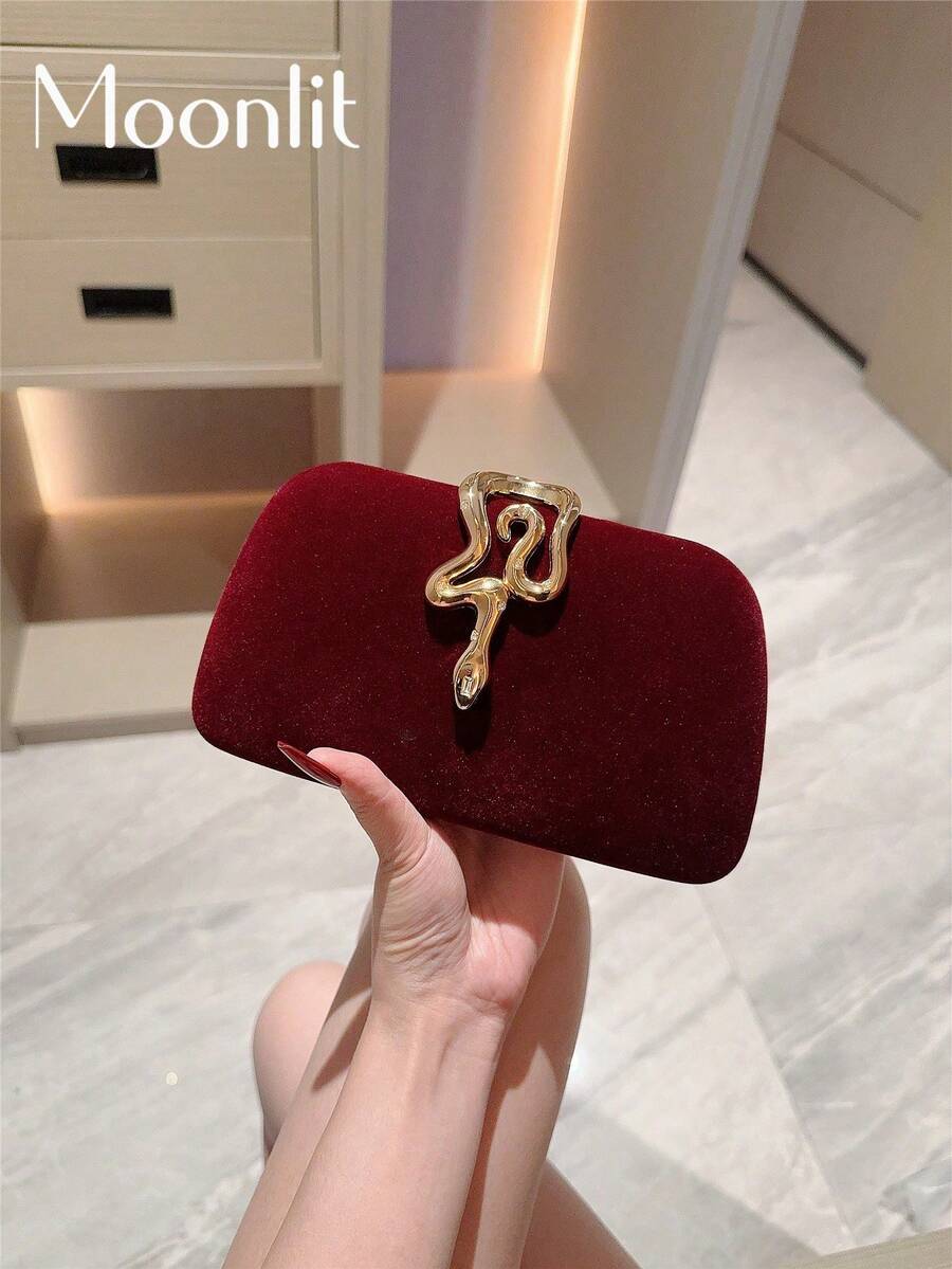 Metalik torba za ruku , luksuzna sjajna retro mini