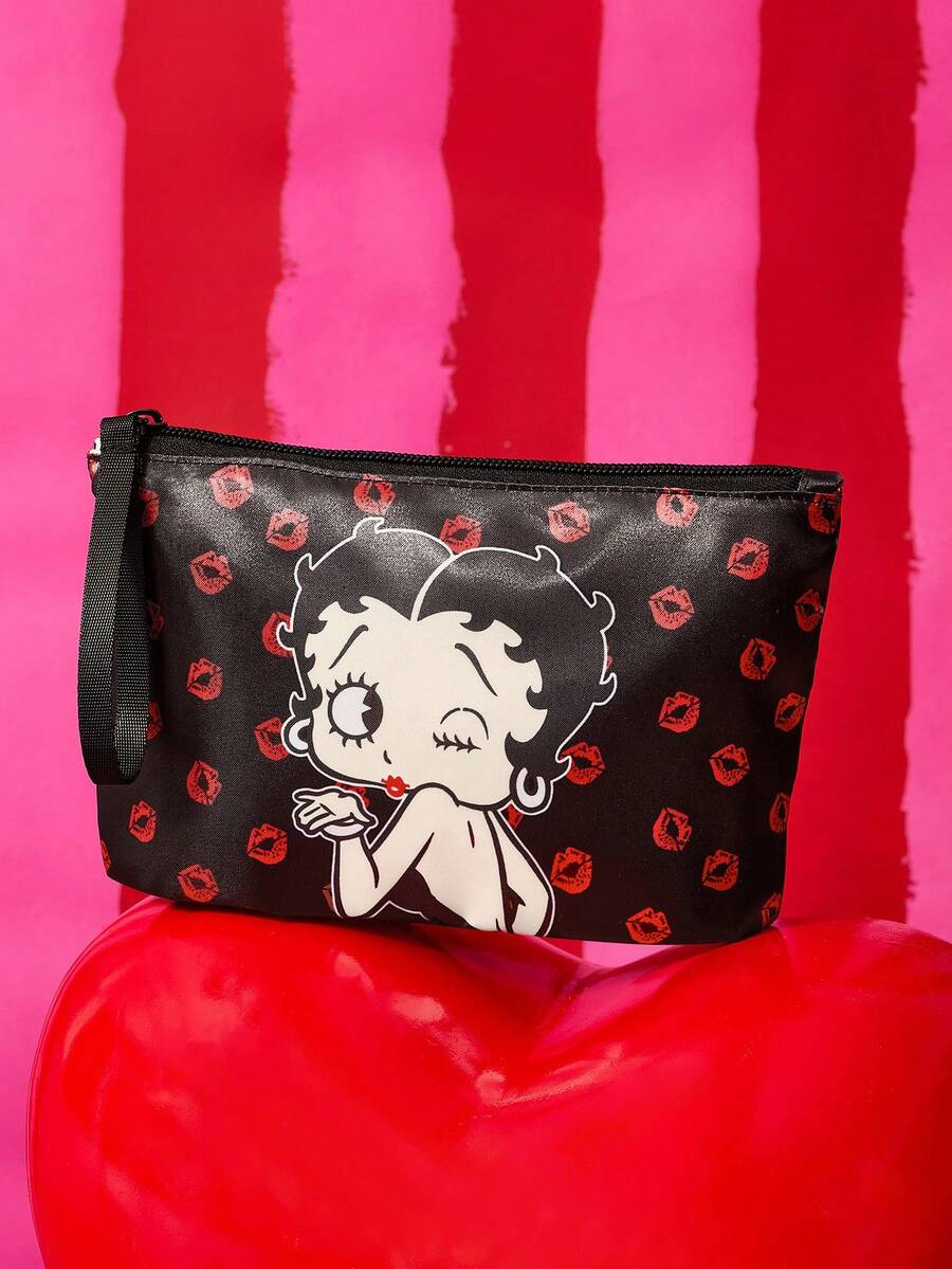 Betty Boop 1 kom set lagane kozmetičke torbe od poliesterskih vlakana sa štampanim crtanim uzorkom