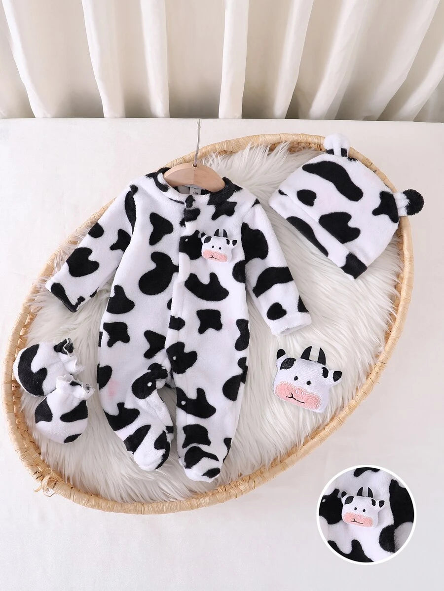 1-delni set bebi pidžama sa okruglim izrezom, dugim rukavima i dugim pantalonama