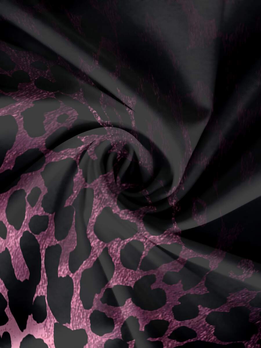 Ženska bluza plus size, elegantna, sa ombre leopard printom, puni dezen