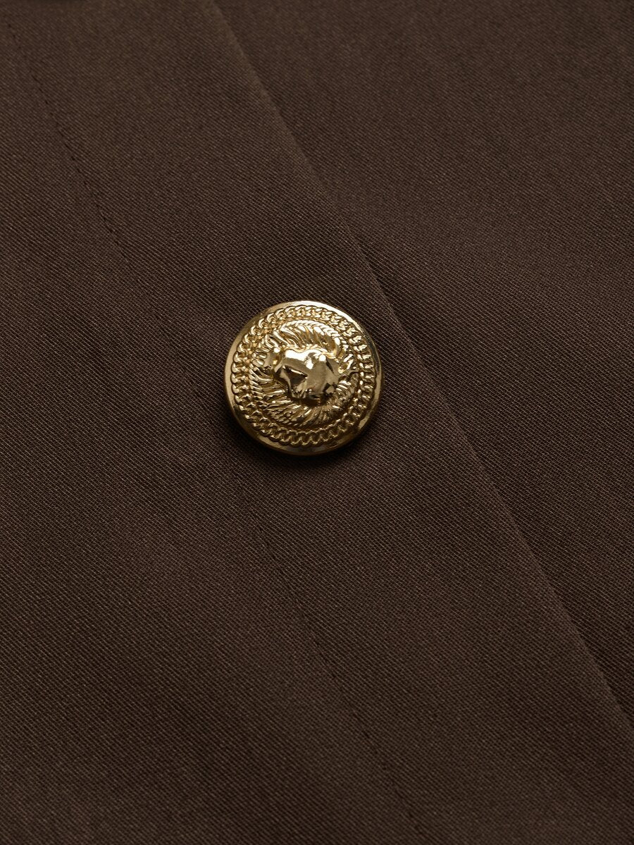 Balvessa Ženske duge pantalone širokih nogavica sa bočnom metalnom kopčom