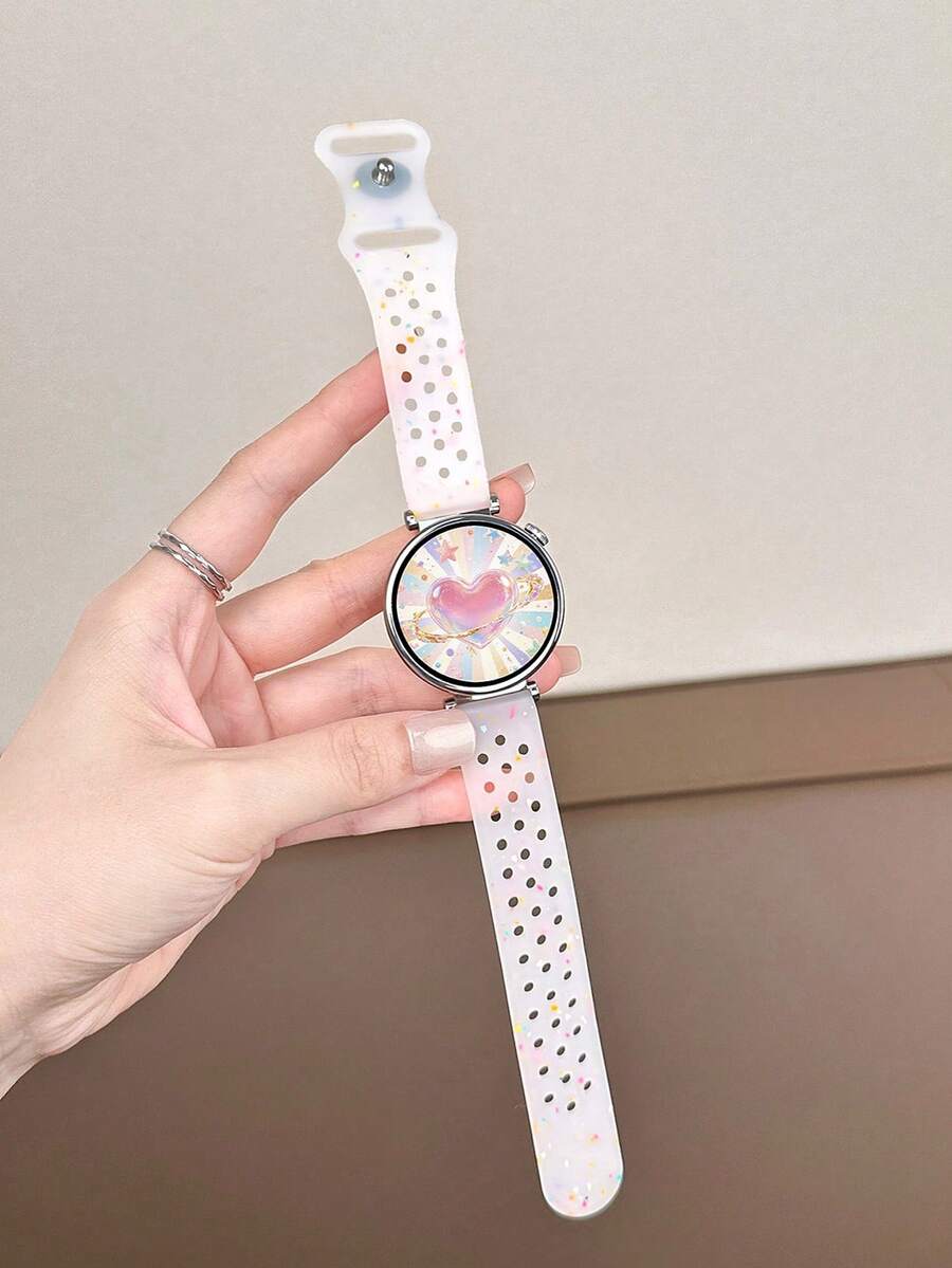 20mm dvobojna silikonska narukvica za sat sa cvetnim reljefom, kompatibilna sa Samsung Galaxy Watch 7 6 5 4 40mm 44mm/5 Pro/6 Classic 47mm/Watch 4 Classic/Active 2, 45mm/Watch 3/Watch 4 Classic 42mm 46mm Watch 6 47mm 43mm