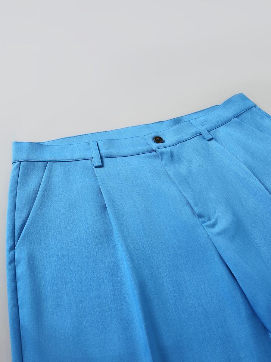 Muški poslovno-ležerni komplet  sa dugim rukavima, sako na kopčanje i ležerne pantalone sa džepovima