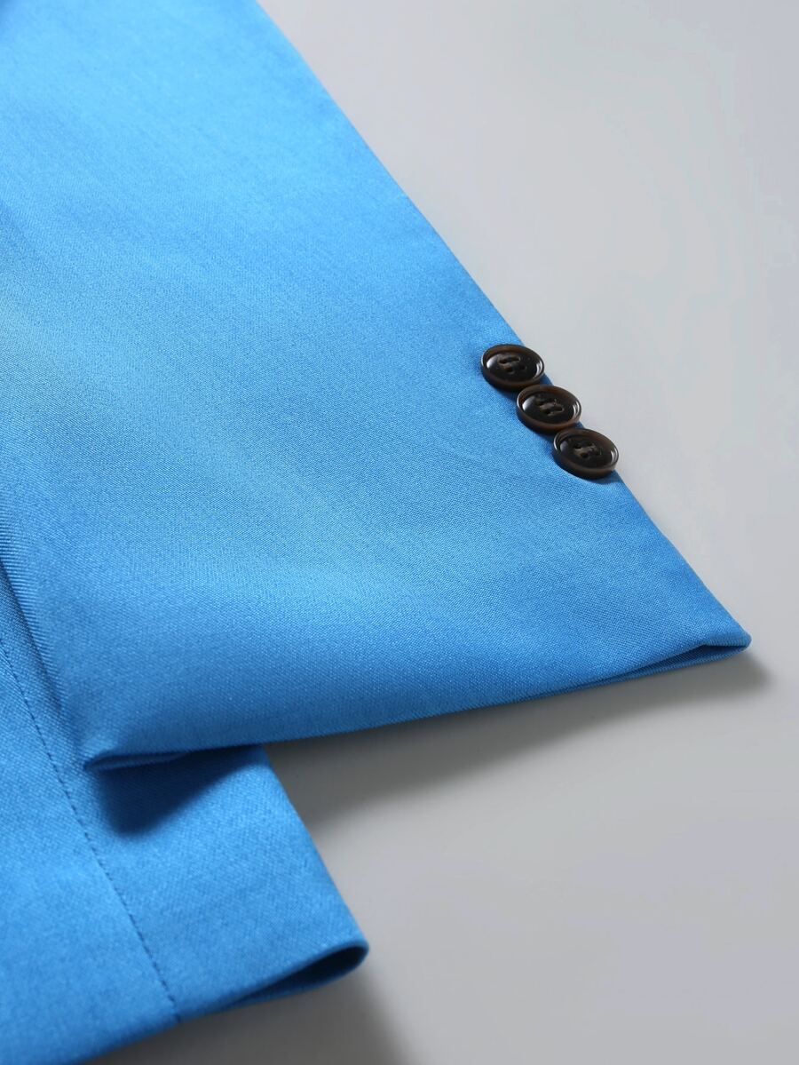 Muški poslovno-ležerni komplet  sa dugim rukavima, sako na kopčanje i ležerne pantalone sa džepovima
