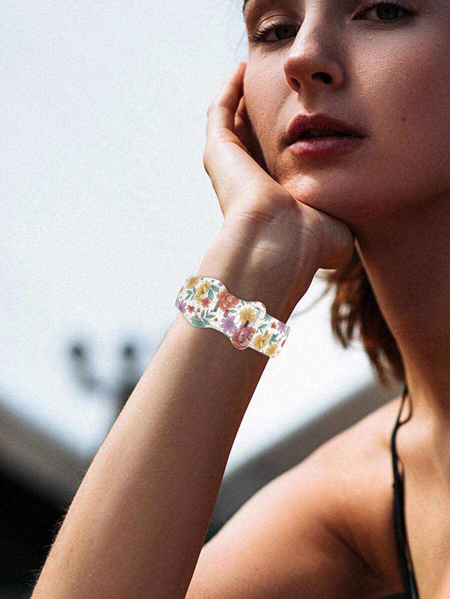 Slatka silikonska narukvica za sat sa urezanim leptirom, kompatibilna sa Apple Watch 38/40/41/42/44/45/46/49 mm