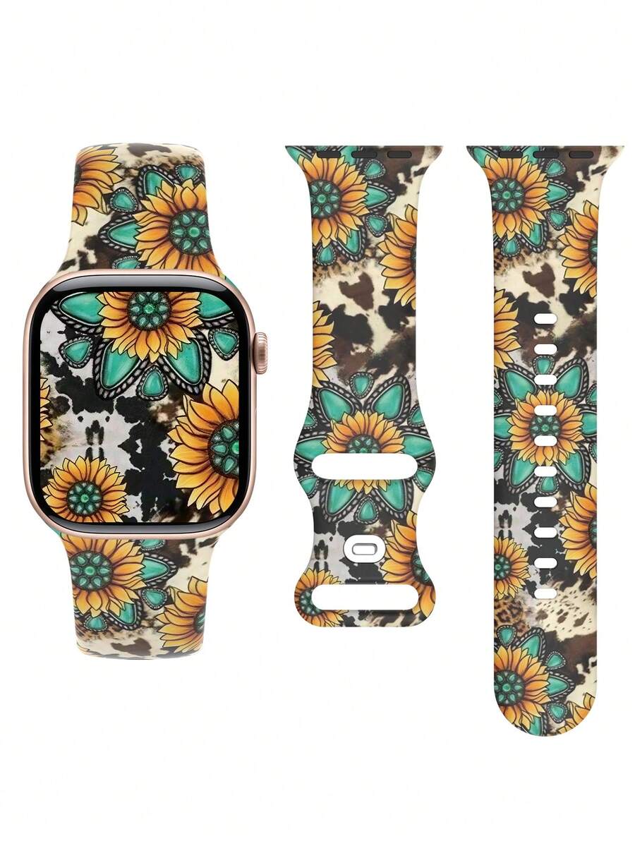 Slatka silikonska narukvica za sat sa urezanim leptirom, kompatibilna sa Apple Watch 38/40/41/42/44/45/46/49 mm