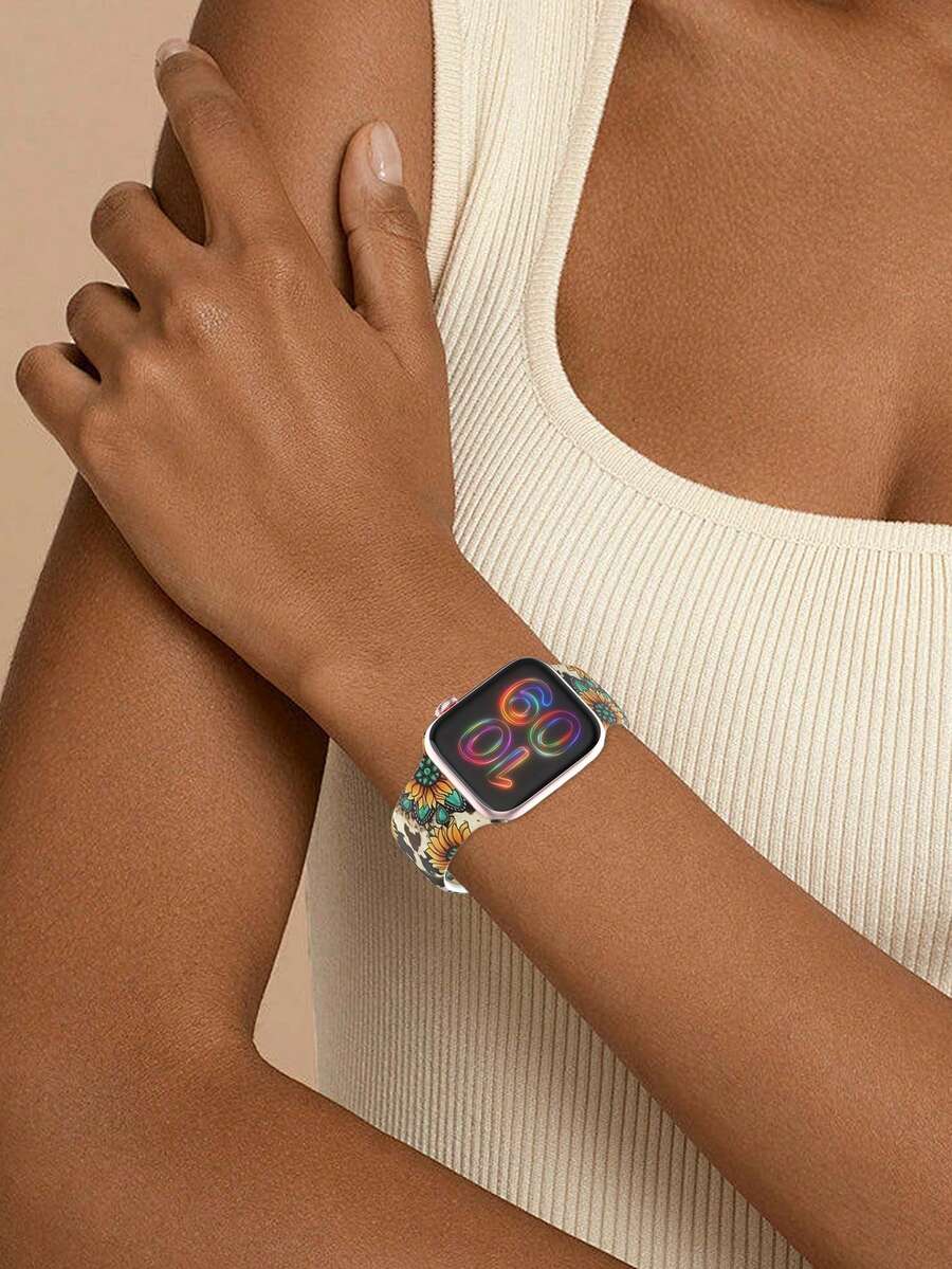 Slatka silikonska narukvica za sat sa urezanim leptirom, kompatibilna sa Apple Watch 38/40/41/42/44/45/46/49 mm