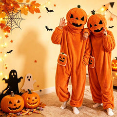 Halloween bademantil sa bundvom, 3D kapuljača sa lampom bundeve i džepovima